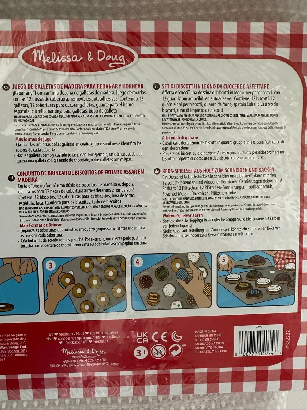 Melissa & Doug Wooden/Velcro stick Cookie Play Set - NEW